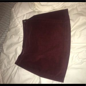 Maroon American Eagle Wrap Skirt